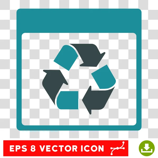 Recycle Calendar Page Eps Vector Icon — Stock Vector