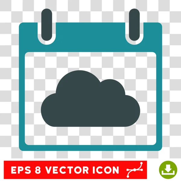 Calendário de nuvem Dia Eps Vector Icon — Vetor de Stock