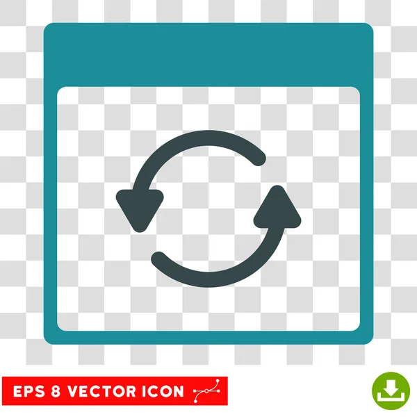 Atualizar página de calendário Eps Vector Icon — Vetor de Stock