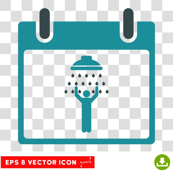 Mann Dusche Kalender Tag eps Vektor Symbol — Stockvektor