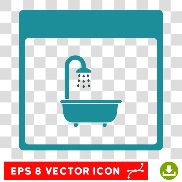 Duschbad Kalender Seite eps Vektor Symbol — Stockvektor