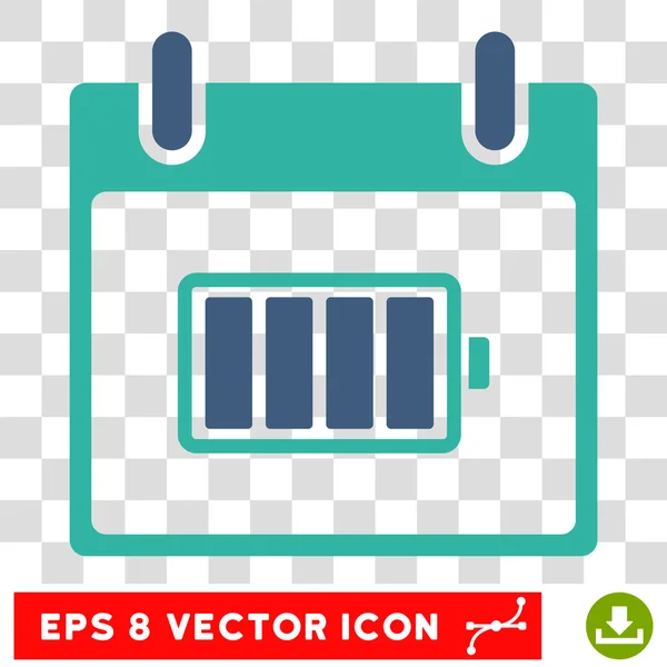 Батарейный календарь дня Eps Vector Icon — стоковый вектор