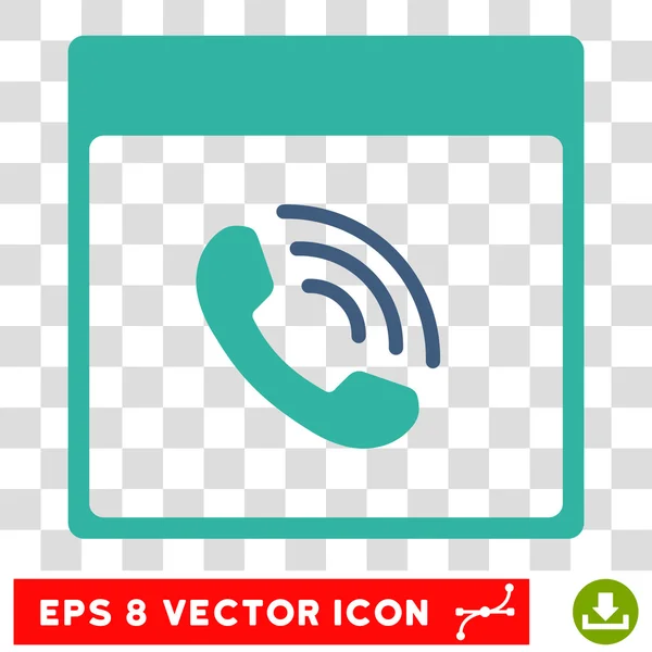 Calendario de llamadas telefónicas Página Eps Vector Icono — Vector de stock