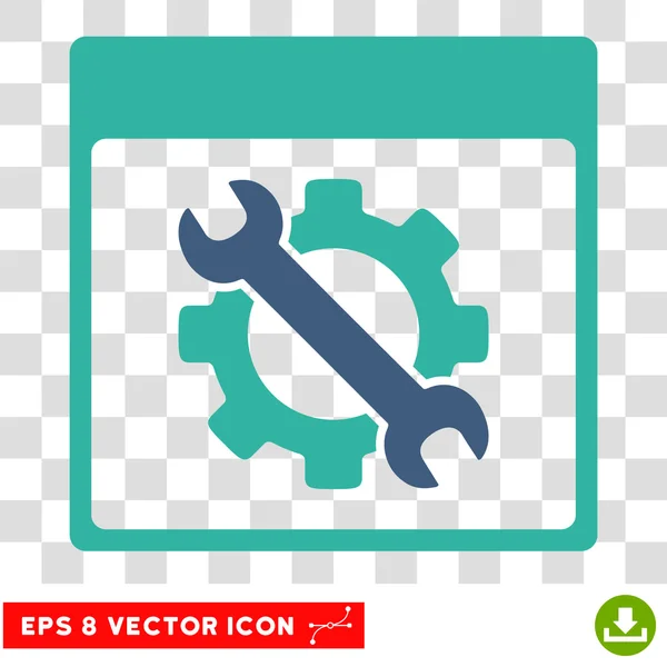 Einstellungen tools kalenderseite eps vektorsymbol — Stockvektor