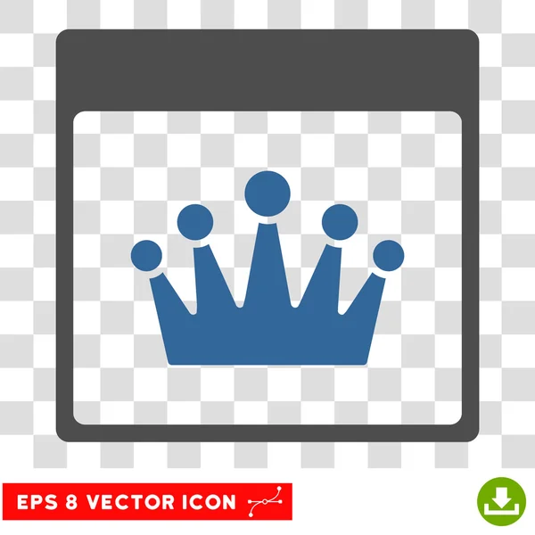 Página del calendario de la corona Eps Vector icono — Vector de stock