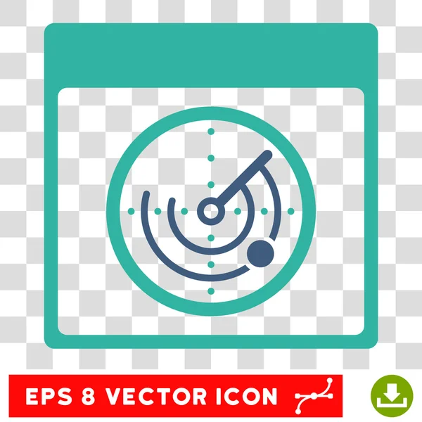 Radar Calendario Página Eps Vector Icono — Vector de stock