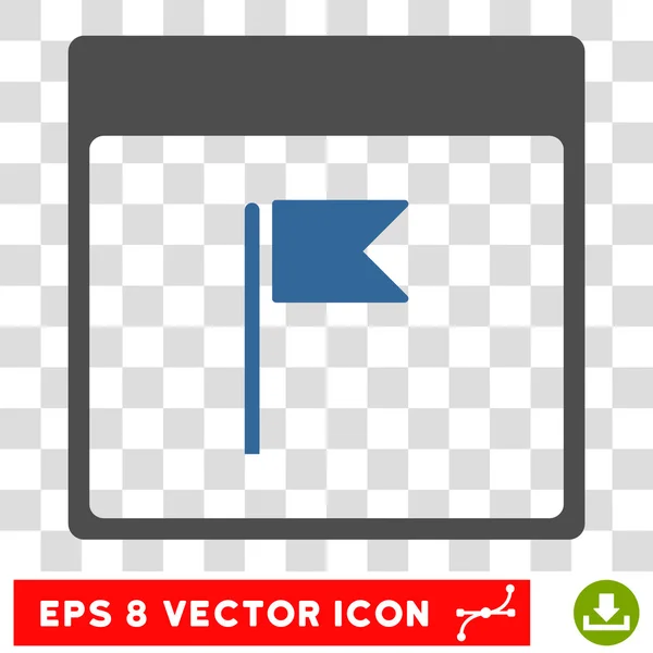 Flagge Kalenderseite eps Vektor Symbol — Stockvektor