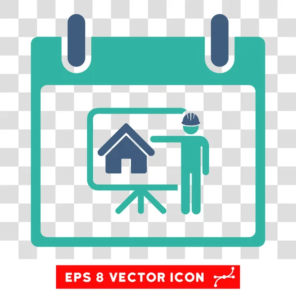 Realty Developer Calendário Dia Eps Vector Icon — Vetor de Stock