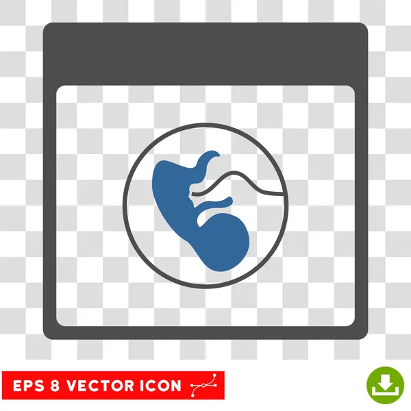 Menschliche Embryo Kalenderseite eps Vektor-Symbol — Stockvektor