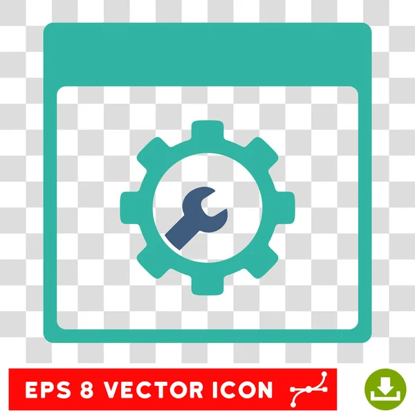 Setup Tools Calendar Page Eps Vector Icon — Stock Vector
