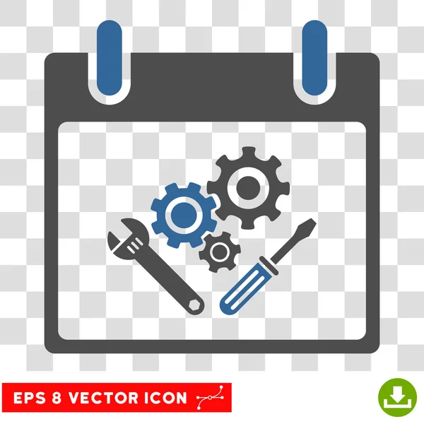 Instrumento Herramientas Calendario Día Eps Vector Icono — Vector de stock