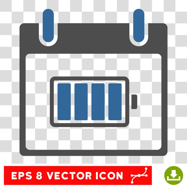 Calendrier de la batterie Jour Eps Icône vectorielle — Image vectorielle