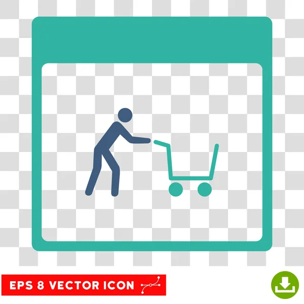 Cesta de la compra Calendario Página Eps Vector Icono — Vector de stock