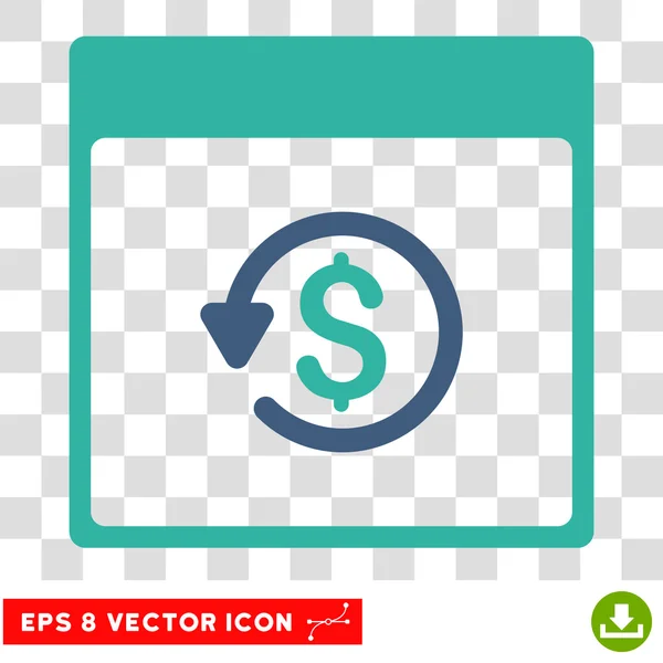 Chargeback Kalenderseite eps Vektor-Symbol — Stockvektor