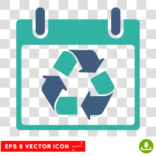 Reciclar el día del calendario Eps Vector icono — Vector de stock