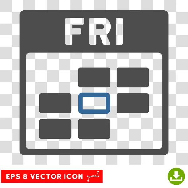 Vendredi calendrier grille Eps vectoriel Icône — Image vectorielle