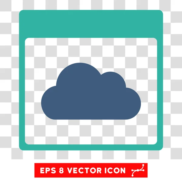 Cloud Calendar Page Eps Vector Icon — Stock Vector