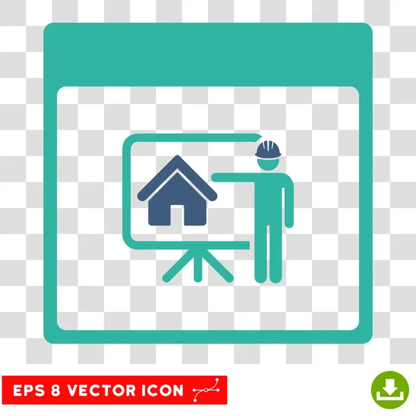 Realty Developer Página do Calendário Eps Vector Icon — Vetor de Stock