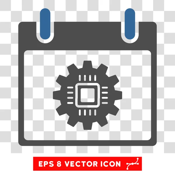 Chip Gear Calendario Día Eps Vector Icono — Vector de stock