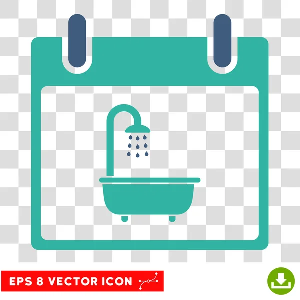 Calendário de banho Dia Eps Vector Ícone — Vetor de Stock