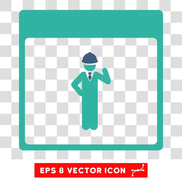 Engenheiro Calendário Página Eps Vector Icon — Vetor de Stock