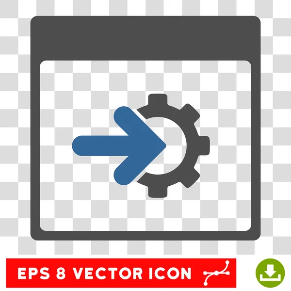 Cog Integration Calendar Page Eps Vector Icon — Stock Vector