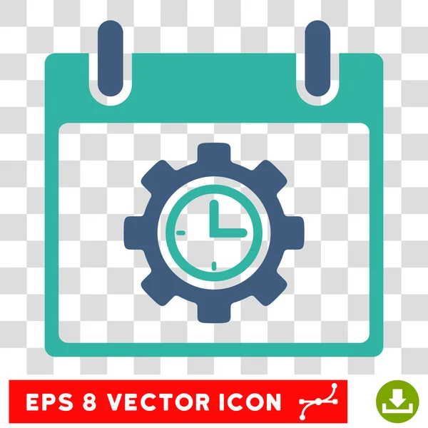 Tiempo Engranaje Calendario Día Eps Vector Icono — Vector de stock