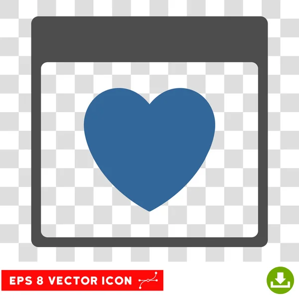 Favorito calendario del corazón Página Eps Vector Icono — Vector de stock