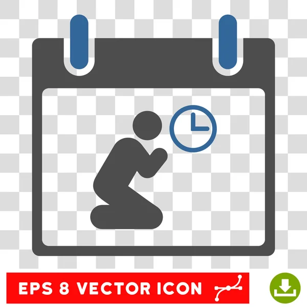 Pray Time Calendar Day Eps Vector Icon — Stock Vector