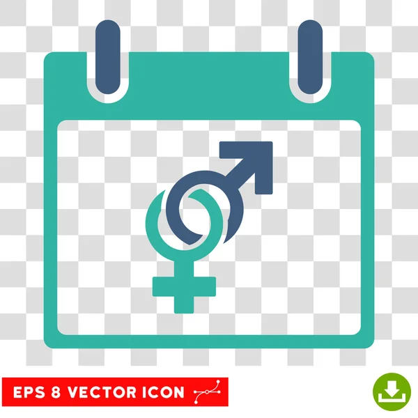 Marriage Calendar Day Eps Vector Icon — Stock Vector