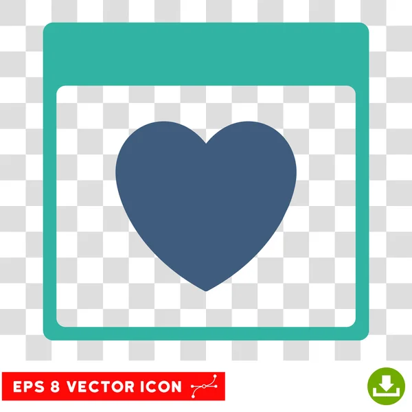 Favorito calendario del corazón Página Eps Vector Icono — Vector de stock