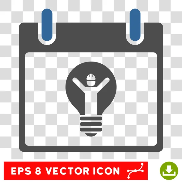 Electrician Calendar Day Eps Vector Icon — Stock Vector