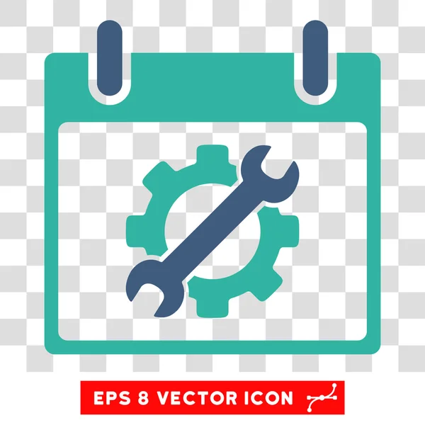 Ferramentas de Configuração Calendário Dia Eps Vector Icon — Vetor de Stock