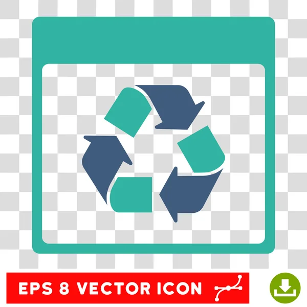 Página de calendário de reciclagem Eps Vector Icon — Vetor de Stock