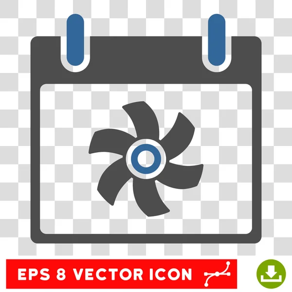 Fan Calendar Dia Eps Vector Ícone — Vetor de Stock