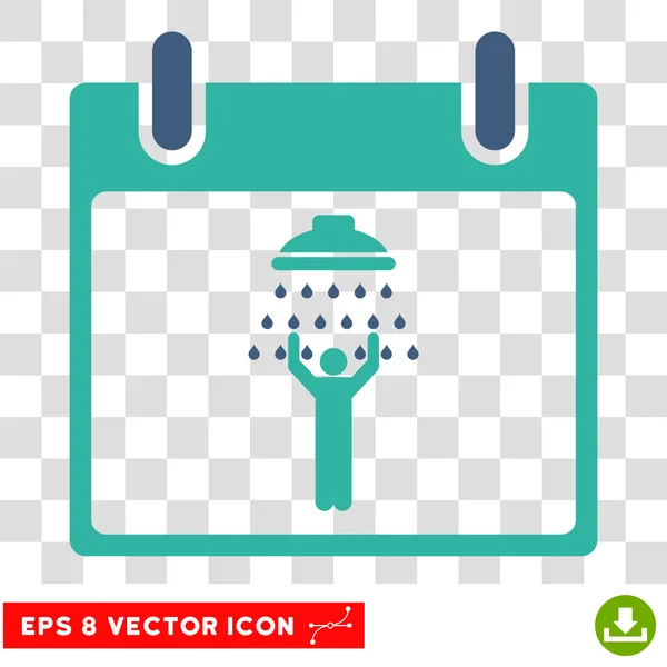 Mann Dusche Kalender Tag eps Vektor Symbol — Stockvektor