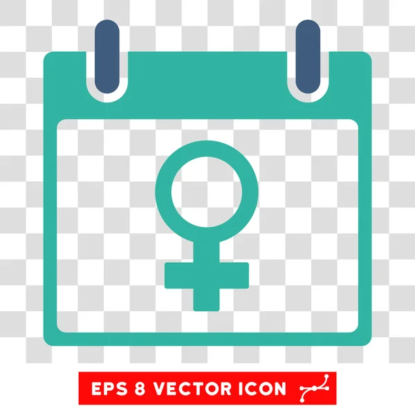 Venus Female Symbol Calendar Day Eps Vector Icon — Stock Vector