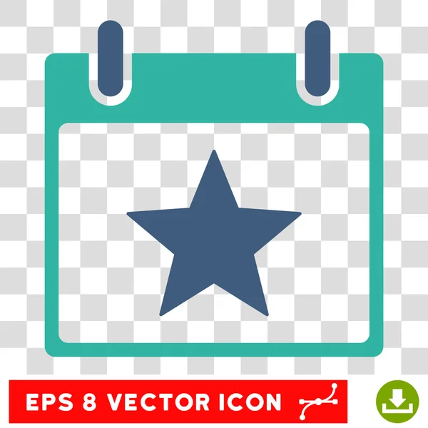 Star Calendar Day Eps Vector Icon — Stock Vector