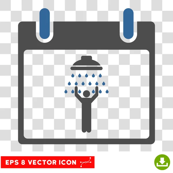 Mann Dusche Kalender Tag eps Vektor Symbol — Stockvektor