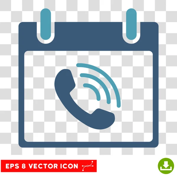 Phone Call Calendar Day Eps Vector Icon — Stock Vector