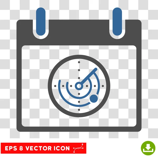 Radar Calendário Dia Eps Vector Ícone — Vetor de Stock
