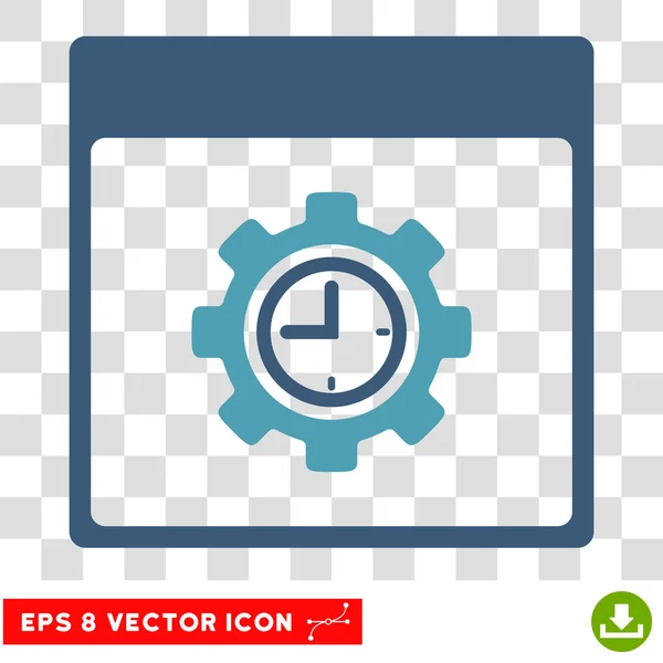 Relógio Configuração Engrenagem Calendário Página Eps Vector Ícone — Vetor de Stock