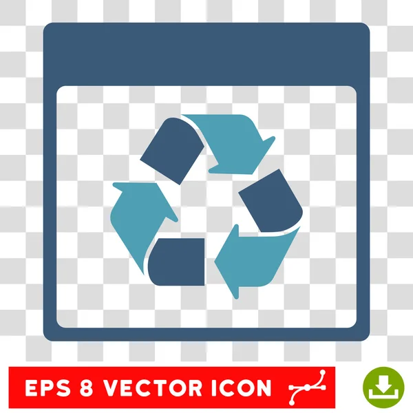 Recycle Calendar Page Eps Vector Icon — Stock Vector