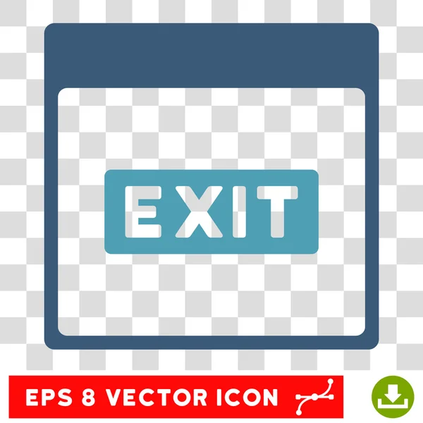 Exit bildtext kalenderikonen sida Eps vektor — Stock vektor