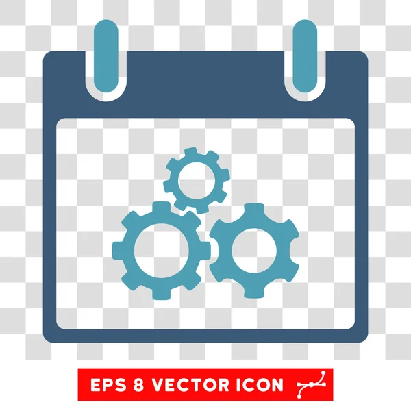 Mecánica Engranajes Calendario Día Eps Vector Icono — Vector de stock