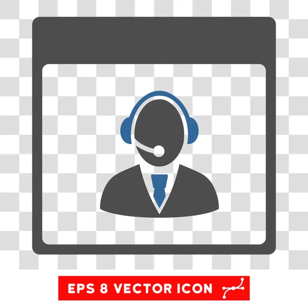 Recepção Operador Calendário Página Eps Vector Icon — Vetor de Stock