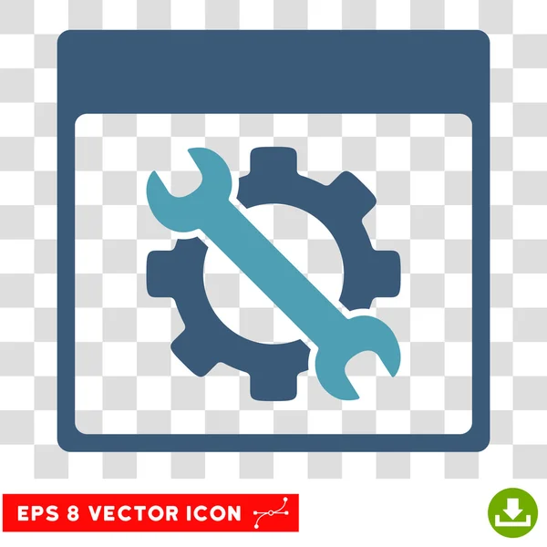 Paramètres Outils Calendrier Page Eps Icône vectorielle — Image vectorielle