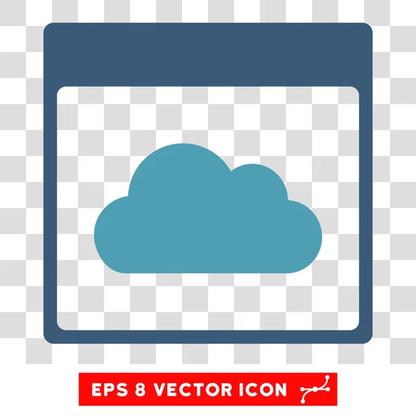 Cloud Calendar Page Eps Vector Icon — Stock Vector