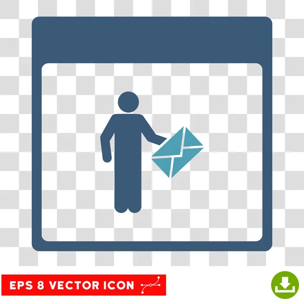 Postmann-Kalenderseite eps Vektor-Symbol — Stockvektor