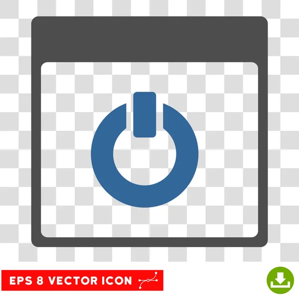 Switch On Calendar Page Eps Vector Icon — Stock Vector